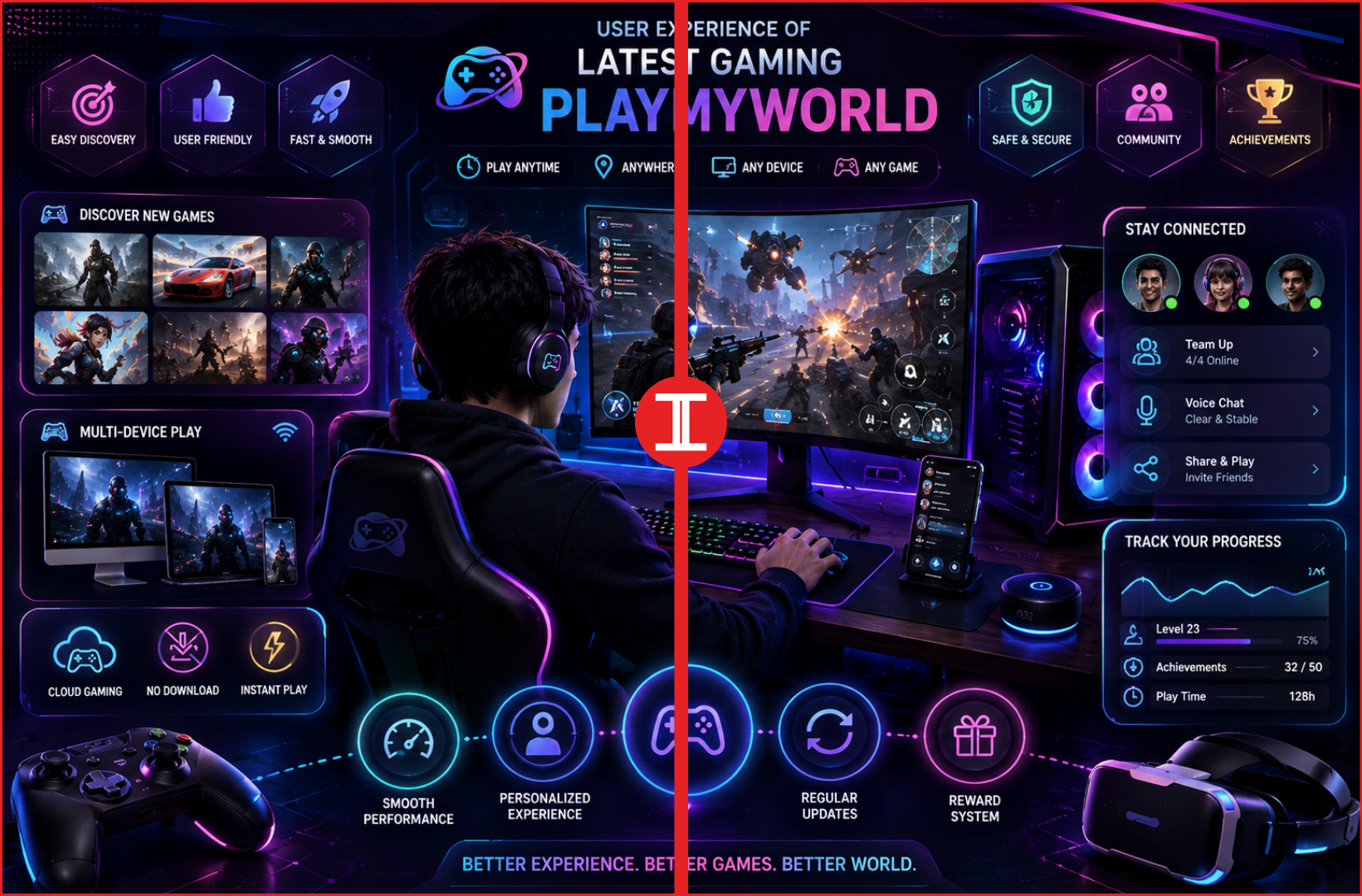 User Experience of latest gaming playmyworld