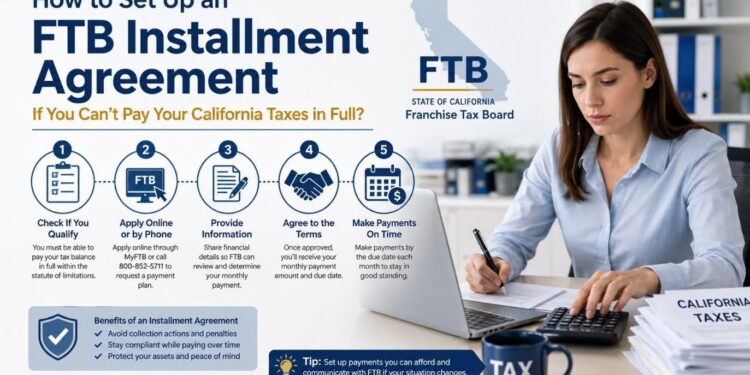 How to Set Up an FTB Installment Agreement If You Can’t Pay Your California Taxes in Full?